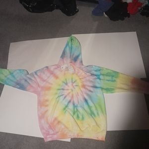 Large dreamsicle tye dye hooded sweatshirts with pocket new w/tags